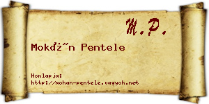 Mokán Pentele névjegykártya